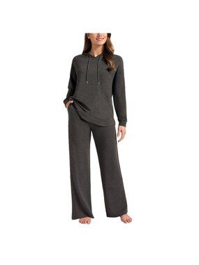 NWT Max & Mia Women's S Lounge Set Heather Charcoal Comfortable Hoodie & Pants